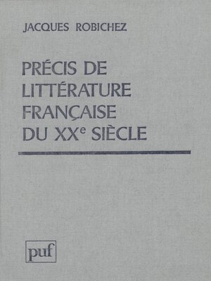 cover image of Précis de littérature française du XXe siècle